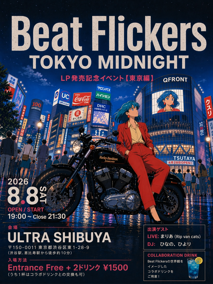Beat Flickersアナログ盤発売記念 特別ポップアップ＆スペシャルイベント開催日