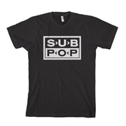 SUB POPロゴTシャツ(ボディ:黒 / プリント:白 / サイズ:M)