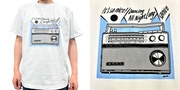 IT'S SO NICE !／DANCING ALL NIGHT LONG Tシャツ (ボディ：ホワイト／イラスト：ブルー／Lサイズ)
