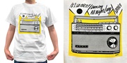 IT'S SO NICE !／DANCING ALL NIGHT LONG Tシャツ (ボディ：ホワイト／イラスト：イエロー／XLサイズ)