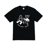 JILL&JACK×MEIBAN1100 Tシャツ(Sサイズ / ボディ・ブラック / プリント・ホワイト)