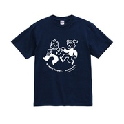 JILL&JACK×MEIBAN1100 Tシャツ(Mサイズ / ボディ・ネイビー / プリント・ホワイト)