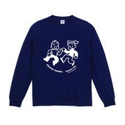 JILL&JACK×MEIBAN1100 ロングスリーブ Tシャツ(Lサイズ / ボディ・ネイビー / プリント・ホワイト)