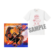 【イベント入場整理番号付き】 銃撃戦の午後+Tシャツセット(Lサイズ/プリント赤)